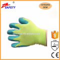 13 Gauge Gelb Polyester Strick Liner Grün Crinkle Latex Handschuhe